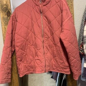 GAP Women's Quilted Bomber Jacket - Mauve - excellent condition - medium
